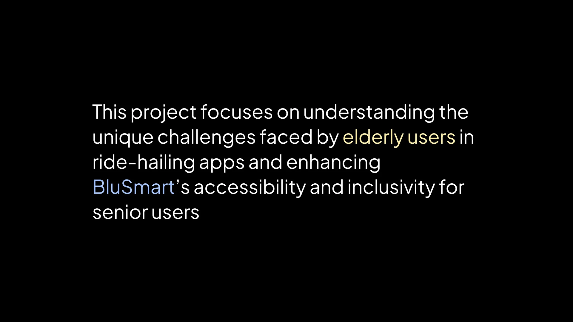 Senior Mode on BluSmart case study, slide 2 of 64