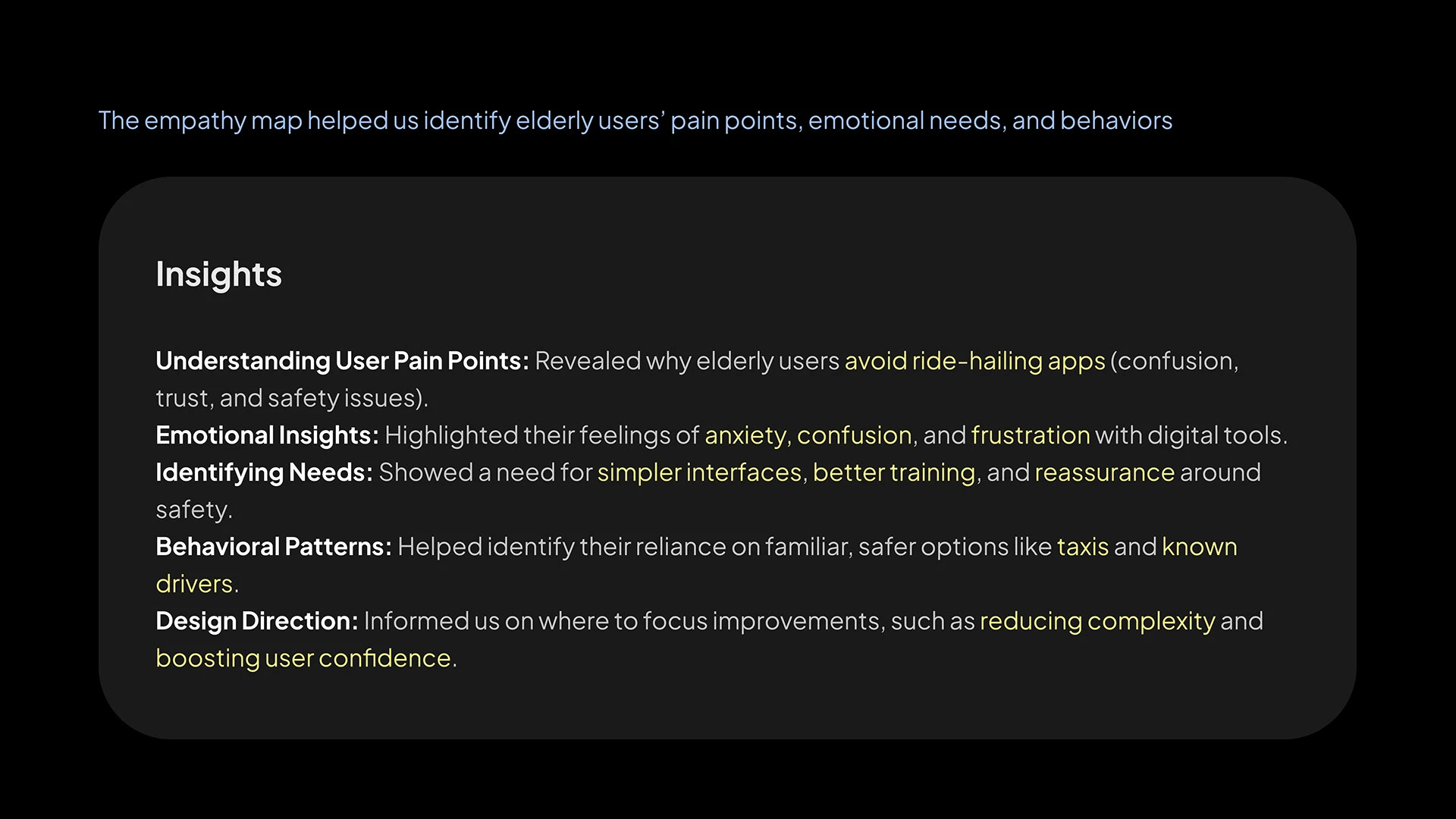 Senior Mode on BluSmart case study, slide 27 of 64