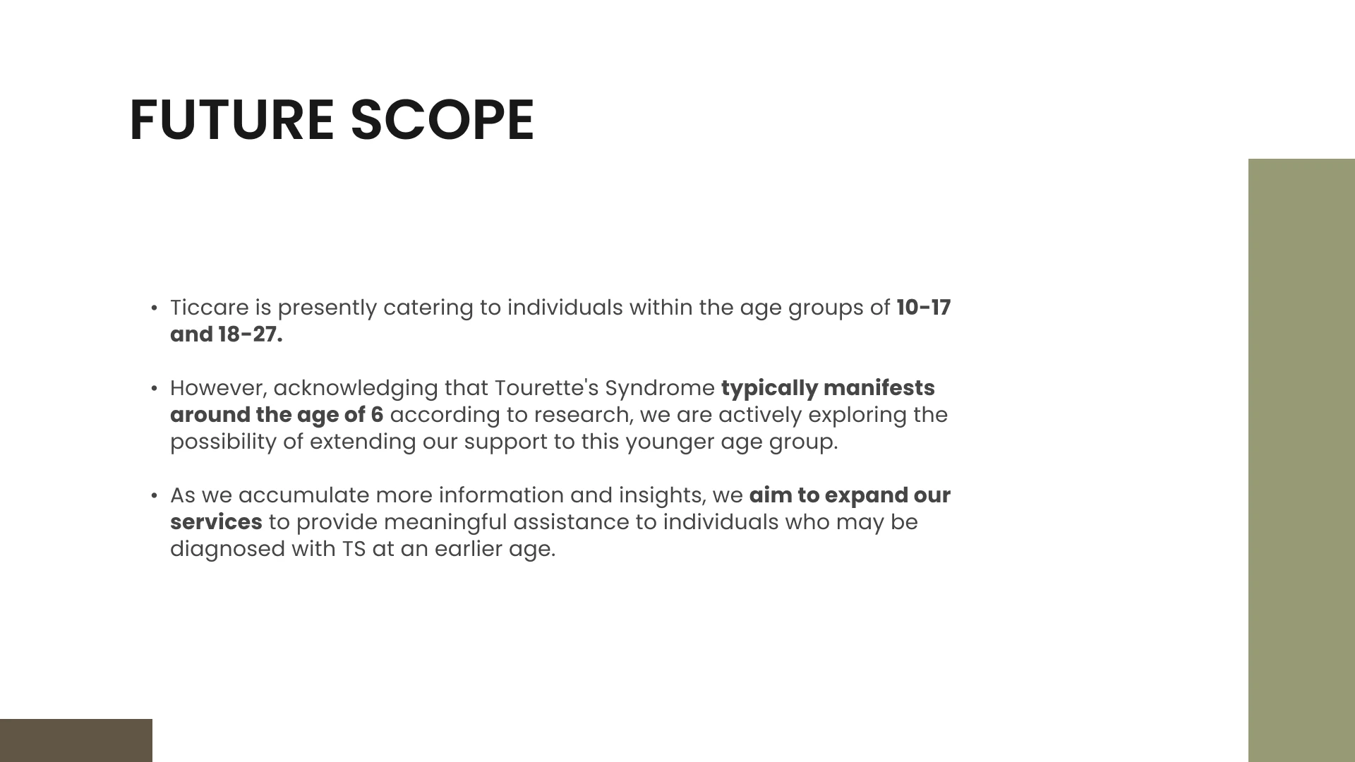 Ticcare case study, slide 35 of 36