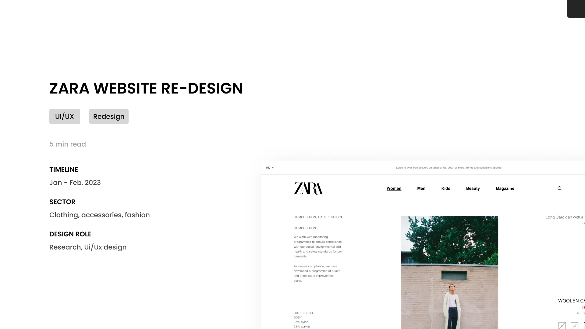 Zara case study, slide 1 of 33